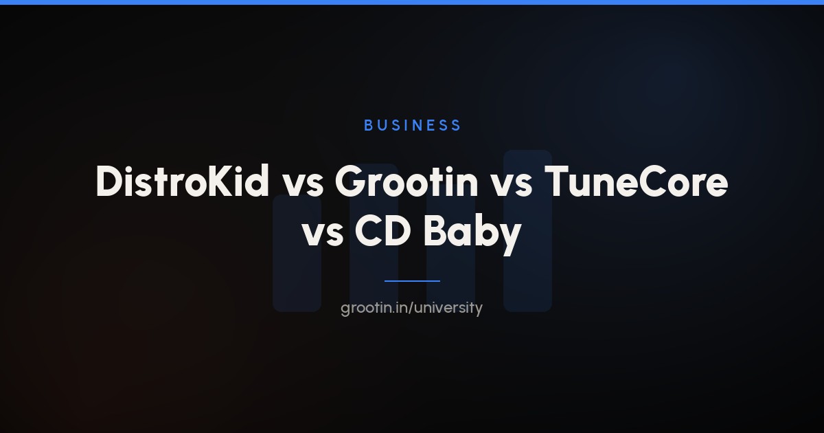 DistroKid vs Grootin vs TuneCore vs CD Baby: The Honest India 2026 Comparison