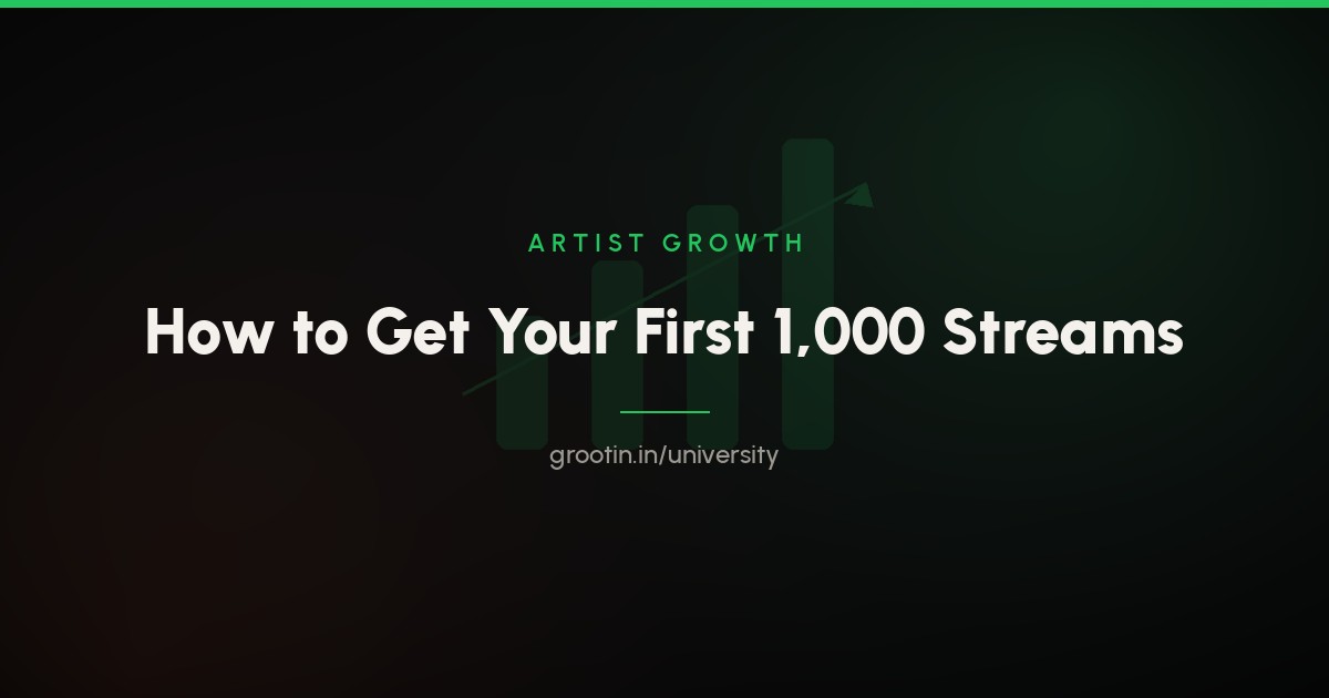 How to Get Your First 1,000 Streams (India, 2026)